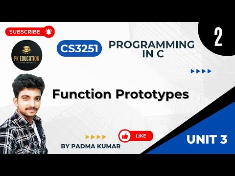 3.2 Function Prototype | Programming in C | CS3251 | Anna University R2021