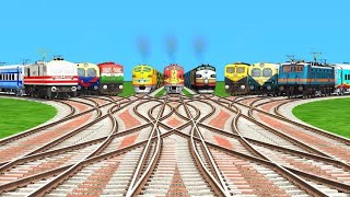 🌊 More Indian Trains crossing At From X Forked Railroad Tracks/indian railways/train simulator games screenshot 4