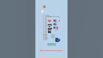 Three phase Dol starter connection diagram with emergency stop push button