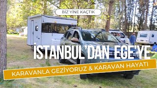 İstanbul'dan Ege'ye Karavan ile Seyahat, Ege'nin güzellikleri. Karavan Kamp Alanları. Ağlayan şelale