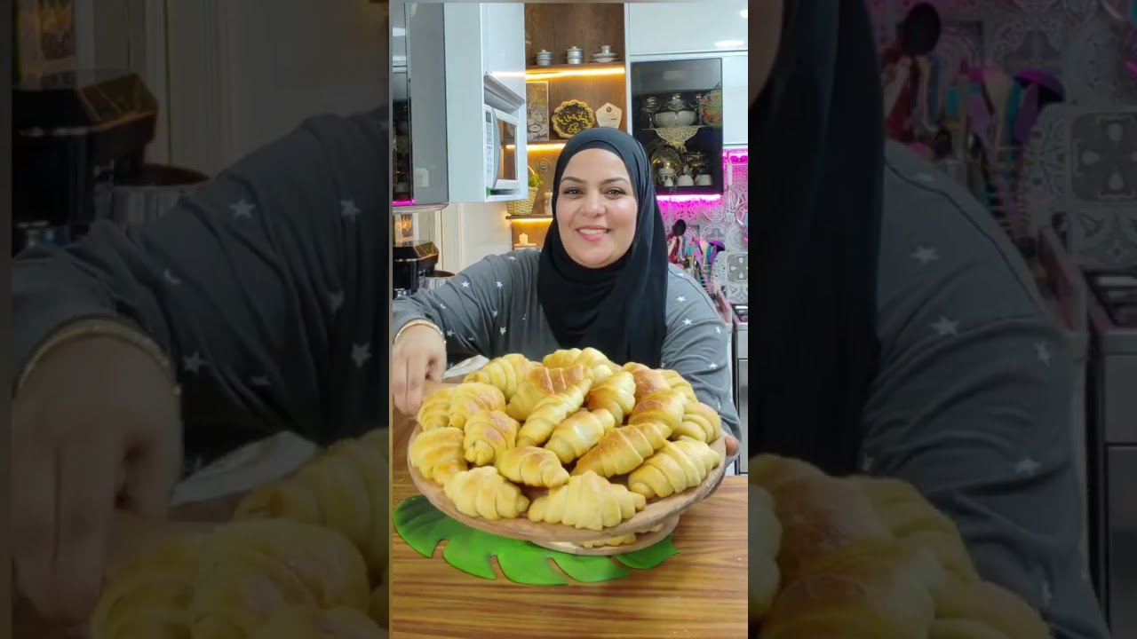 من غير زبده ولا حليب 🫰بمايه ودقيق بس عملت الكورواصون بحشوات مختلفه