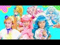[Hugtto! Precure] 　HUGっと！プリキュア 同時変身シーン【なりきり変身】キュアエール・キュアアンジュ・キュアエトワール　コスプレ衣装