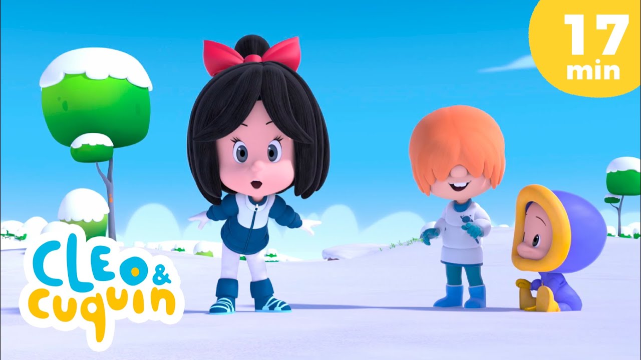 Esportes de inverno e episódios mais completos de Cleo y Cuquin | Familia Telerin desenhos animados