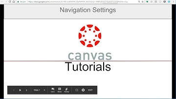 Canvas Set Up: Navigation Settings
