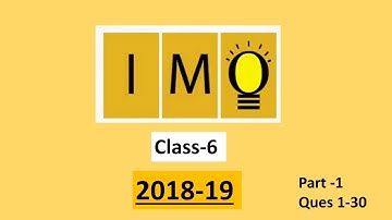 IMO class 6 Question paper 2018-19