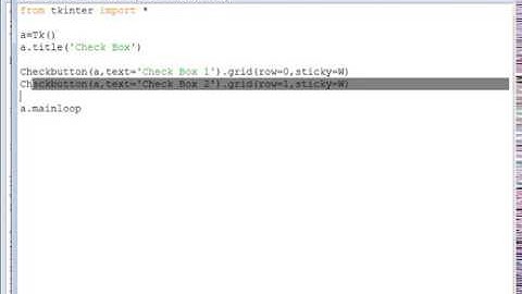 How to create Check Box in Python