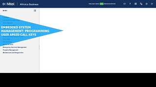 Embedded System Management: Programming User Speed Call Keys: MiVoice Business
