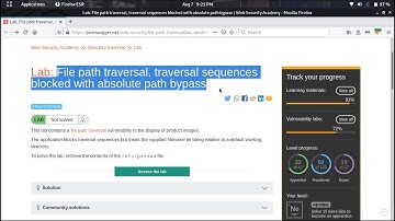 File path traversal, traversal sequences blocked with absolute path bypass (Video Solution) | 2021
