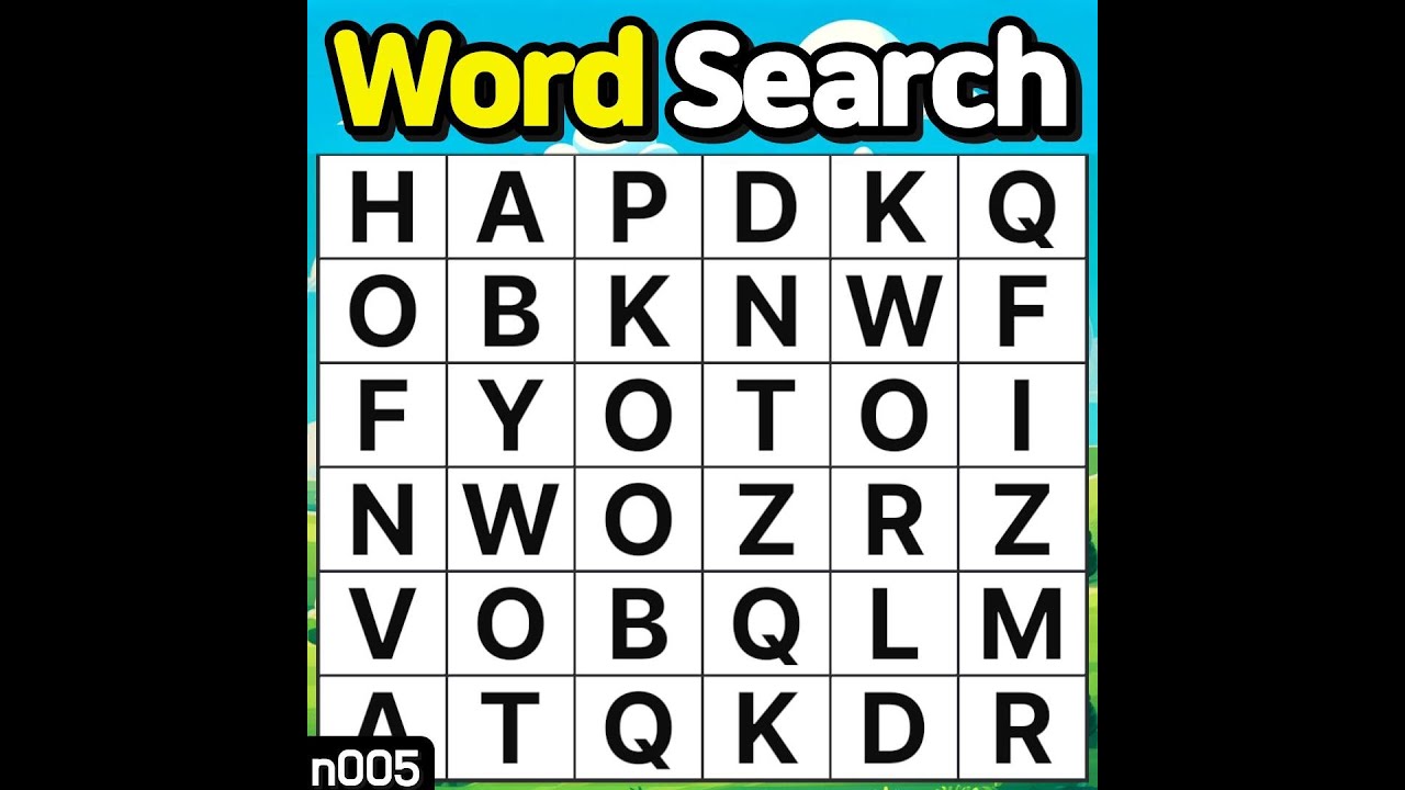 🔎Word search. It's hard to find them all. [word spy, concentration, memory, brain training] n