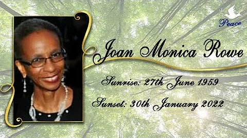 Funeral Tribute Service Of Joan Monica Rowe