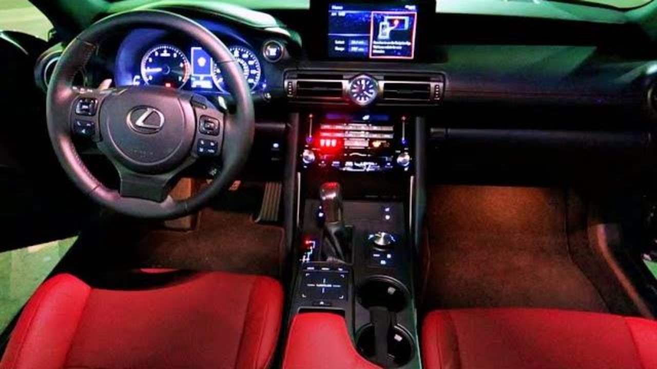 2021 Lexus Is With Red Interior Lighting Exterior Overview You