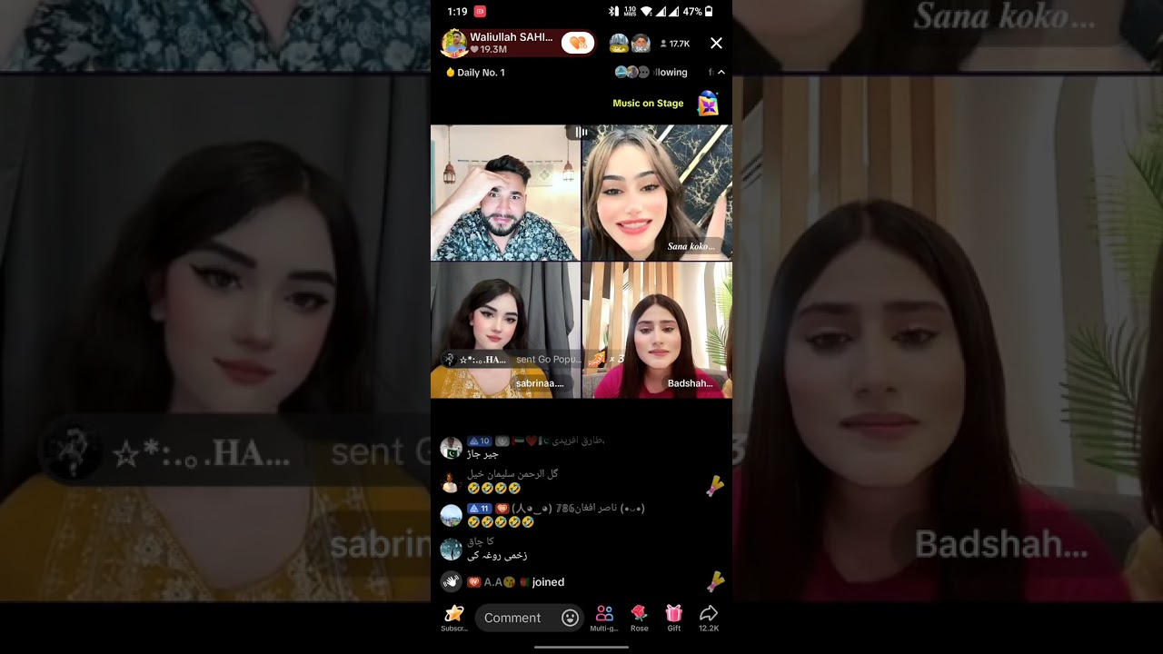 Waliullah Sabrina badshah sana Koko funny gap shap entertainment video #waliullahsahibzada #live 