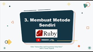 3.  Pembuatan Method pada Ruby