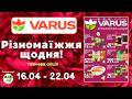 Варус Акція РІЗНОМАЇЖЖЯ ЩОДНЯ! Знижки з 16.04 по 22.04.2026 Огляд Акції #варусакції #акціїсьогодні