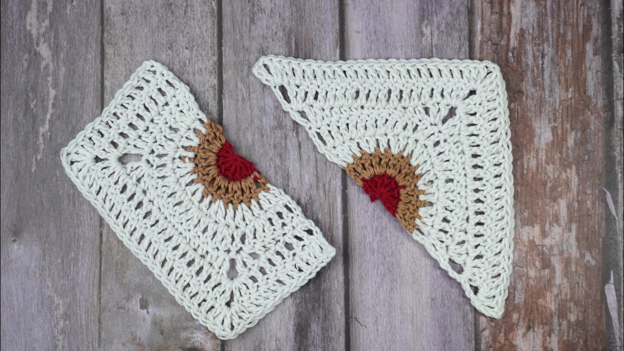 🧶 MITAD DE GRANNY SQUARE  #1| Forma Triangular y Rectangular | Tutorial Fácil y Rápido 🪡