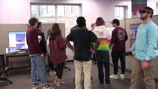 Landscape Architecture Students using the Microsoft HoloLens at the CAVS Mixed Reality Lab