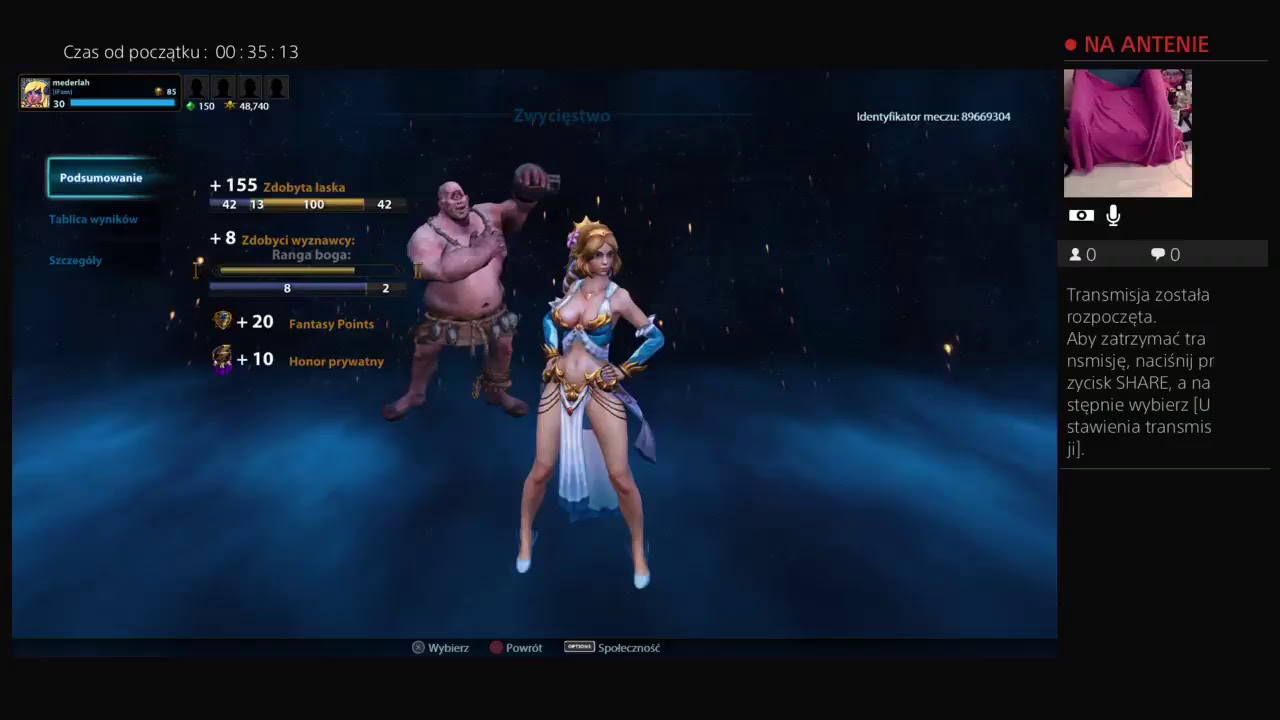 Transmisja na żywo z PS4 użytkownika mederlah