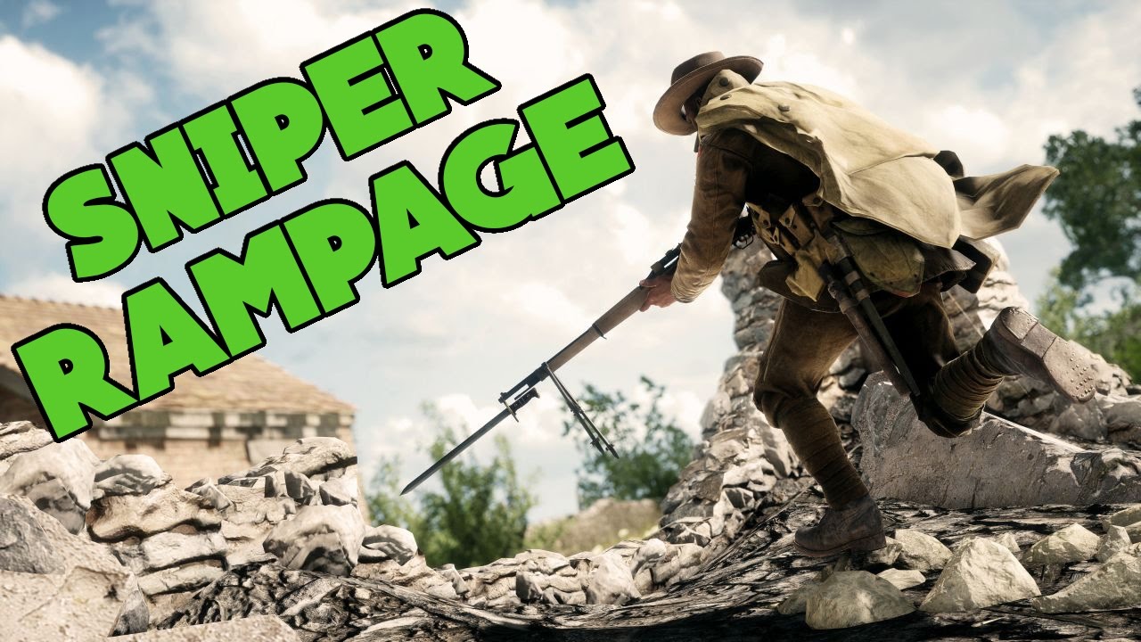 BF1 Sniper Rampage (50-5) |  Best Kills by Matolol on Suez in 60 FPS