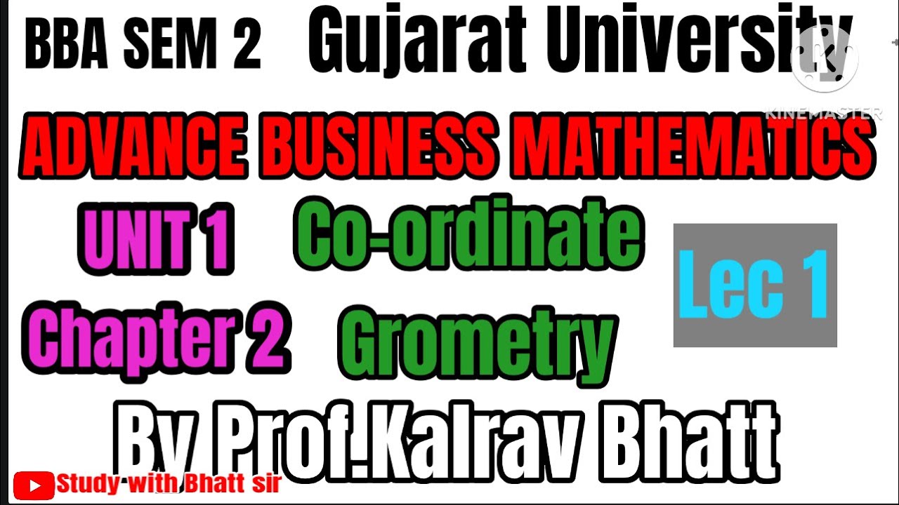 Coordinate Geometry |How to plots the points on graph |BBA|Sem 2 ...