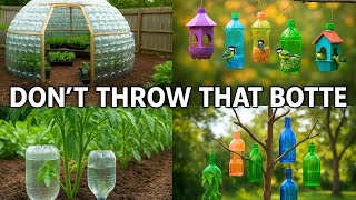 From Trash to Treasure!? ♻️ 18 Recycled Bottle DIYs for Your Backyard & Garden You Won’t Believe! 🌿✨