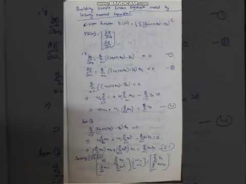 Simple Linear Regression through Normal Equation|Free Machine Learning|Mathematics and Statistics