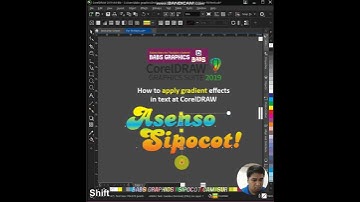How to apply gradient effects in text at CorelDRAW | Babs Graphics  #coreldraw