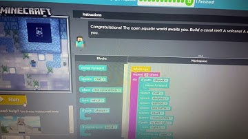 Code.org Minecraft: Voyage Aquatic Puzzle 12 (Final Puzzle)