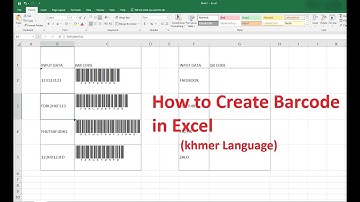 How to Create Barcode in Excel (Khmer Language)