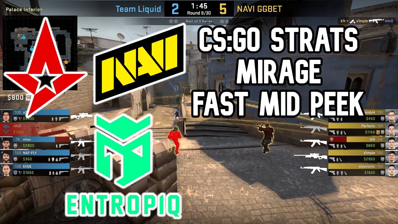 Fast Mirage Mid Control Featuring NAVI, Astralis, Entropiq (CS:GO ...