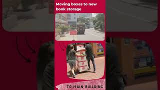 (Library News) Moving Boxes to new book storage