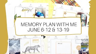 Memory Plan With Me//June 6-12 & 13-19//Big Vertical Happy Planner