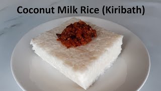 Coconut Milk Rice කර බත Kiribath Sri Lankan Milk Rice Made With Coconut Milk Powder
