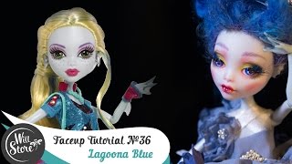 Faceup Tutorial №36 Lagoona Blue OOAK Monster High Custom doll repaint by WillStore