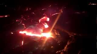 Poking Flowing Lava with a Stick