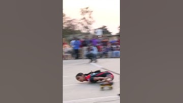 Fastest time to limbo skate under 10 bars - 1.69 seconds by Shrishti Sharma 🇮🇳