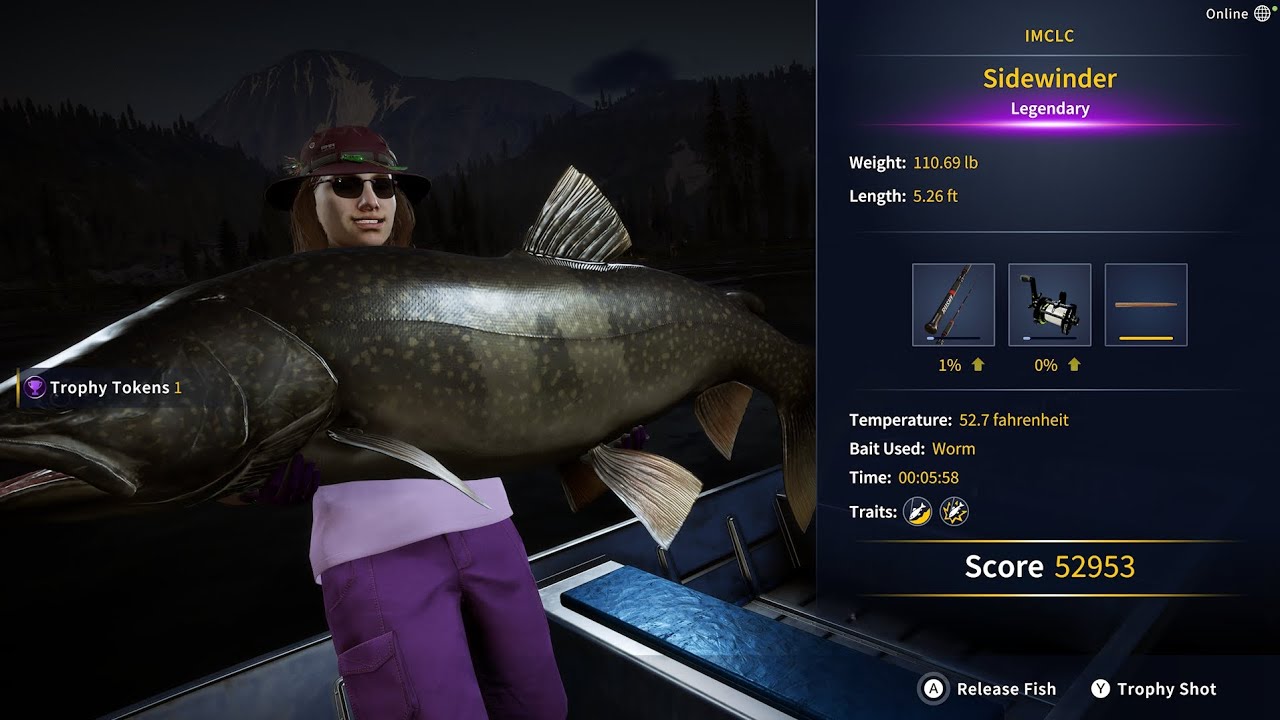 10/15/25 USA Sidewinder Legendary Fish Map Bait Call of the Wild Angler ...