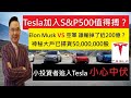 Tesla加入S&P500值得搏嗎？/ Elon Musk vs空軍 誰輸掉了近200億？/神秘大戶已掃貨50,000,000股 /小投資者現在追入Tesla 小心中伏!