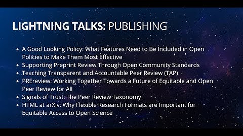 Lightning Talks: Publishing
