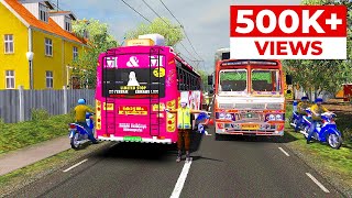 Bike Accident on Road | Kottayam to Ernakulam Bus Journey | Euro Truck Simulator 2