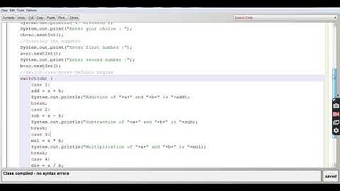 MENU DRIVEN PROGRAM USING SWITCH CASE TO CALCULATE || JAVA CLASS by ASHISH