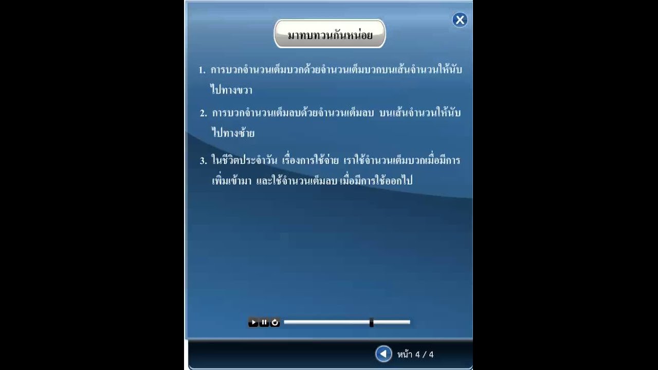 สรุปการบวกจำนวนเต็มบวกด้วยจำนวนเต็มบวกและการบวกจำนวนเต็มลบด้วยจำนวนเต็มลบ คณิตศาสตร์ ม.1