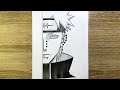 Comment dessiner Pain et son Rinnegan | Tutoriel Naruto Shippuden étape par étape | Dessin manga