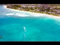 Oahu hawaii 4k drone surfing kitesurfing and outrigger canoe