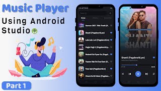 Music Player App Part 1 in Android Studio | How to Make Music Player App screenshot 2