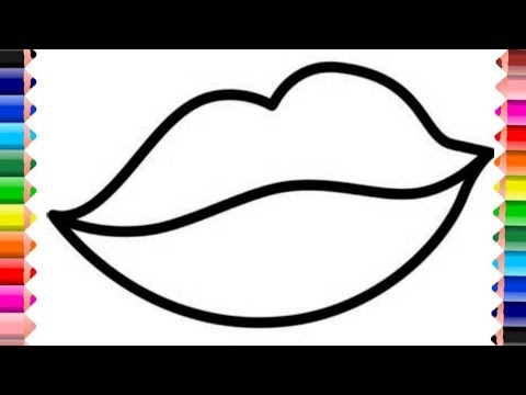 Download Learn how to draw and color lips coloring page for kids ...