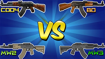 "QUAD AK-47 vs BREAKDOWN" (Cod 4 vs MW2 vs BO vs MW3) Call of Duty "AK47 Gun" | Chaos
