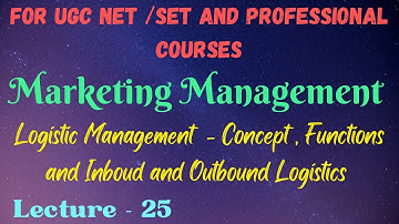 Marketing Managment  - Logistic Management  - Concept , Functions and Inboud and Outbound Logistics