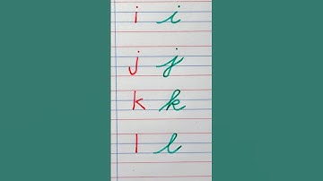 Cursive writing a to z | Part 4 i j k l #calligraphy #shortsfeed #handwriting #ocd #satisfying