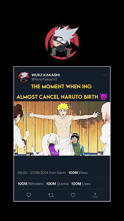 The moment when Ino almost cancel birth Naruto 😈 || #naruto