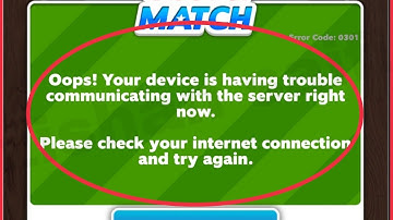 Score! Match Fix Oops Your device is having trouble communicating with the server right now Problem